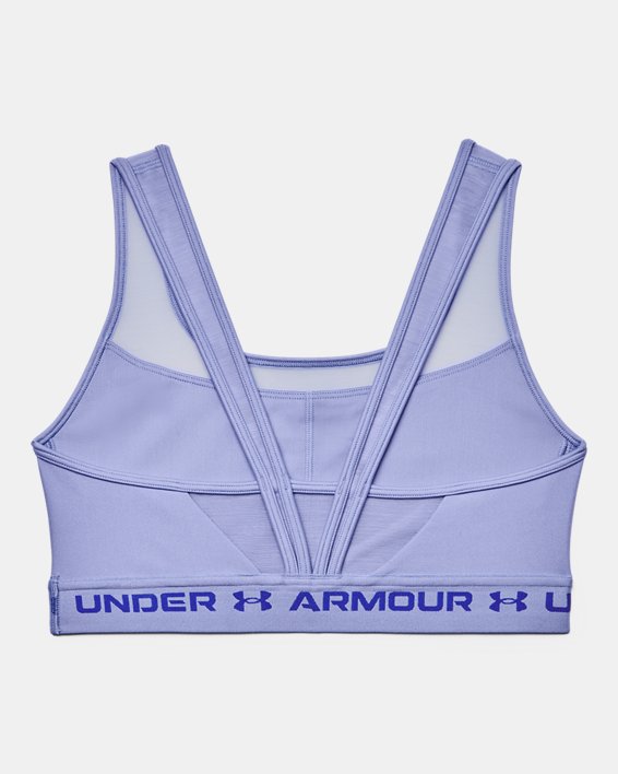 Women's Armour® Mid Crossback MF Sports Bra, Purple, pdpMainDesktop image number 9